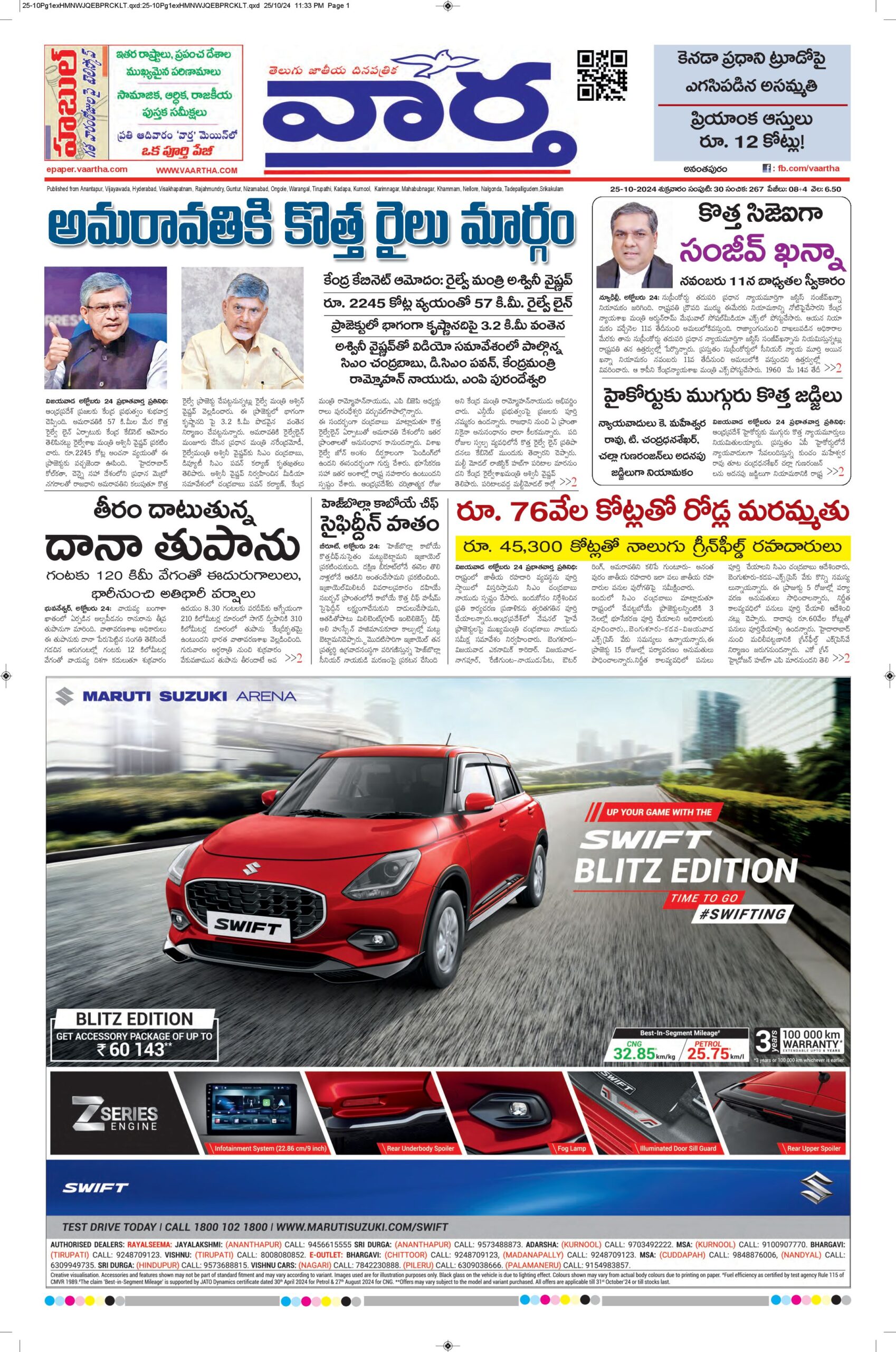 Ananthapur Main - 25 Oct 2024
