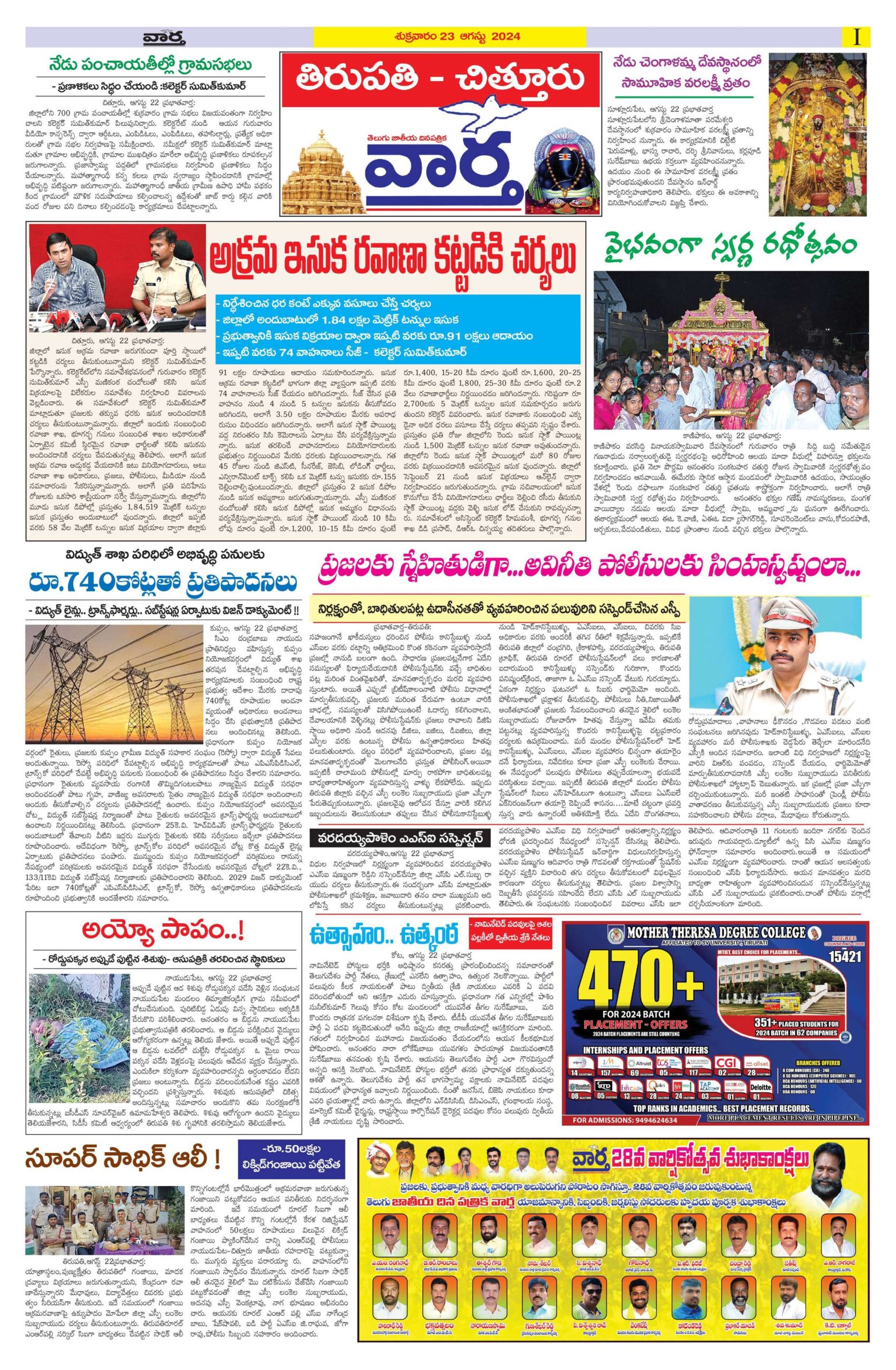Chittoor Main - 23 Aug 2024