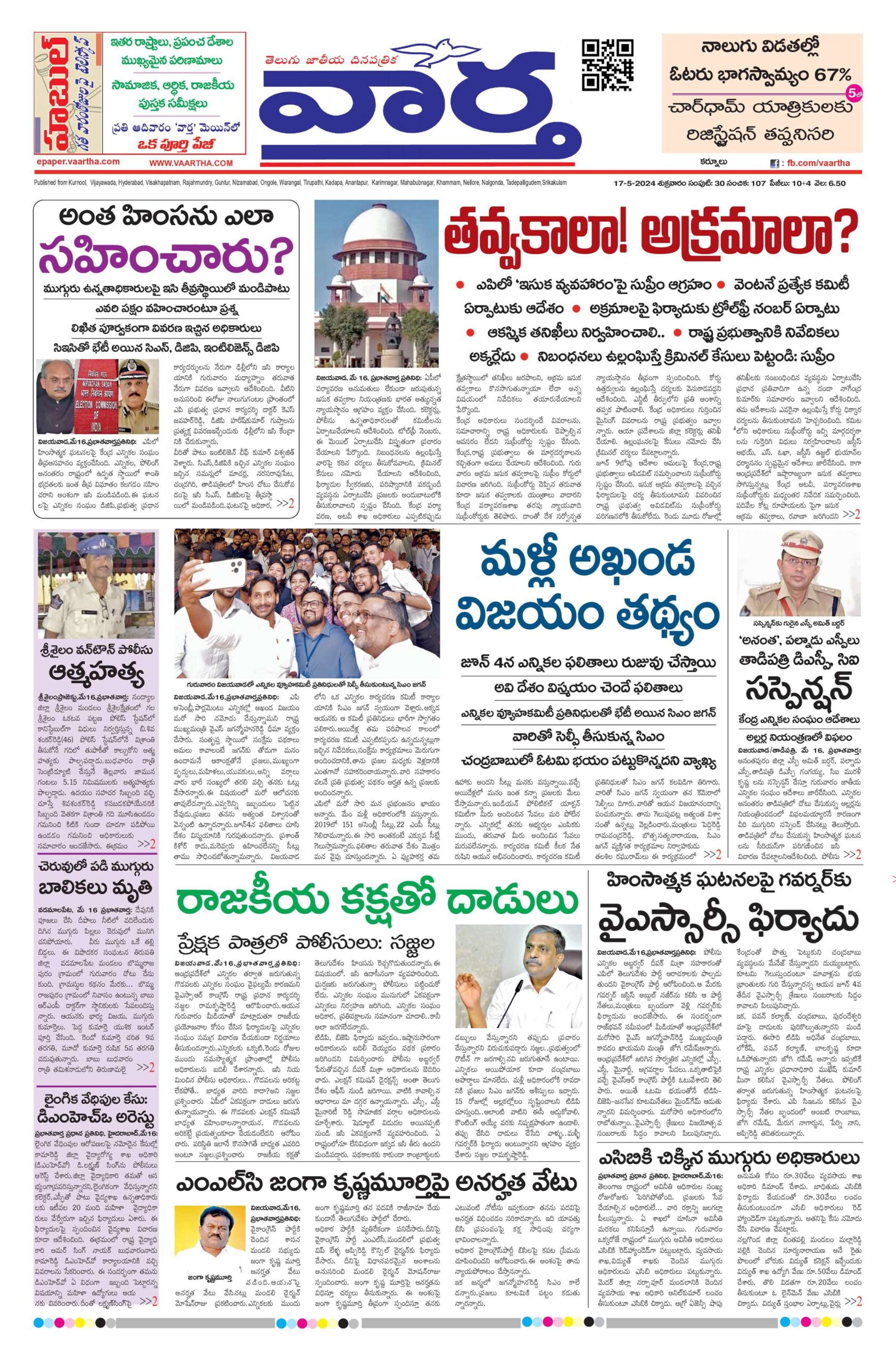 Kurnool Main - 17 May 2024