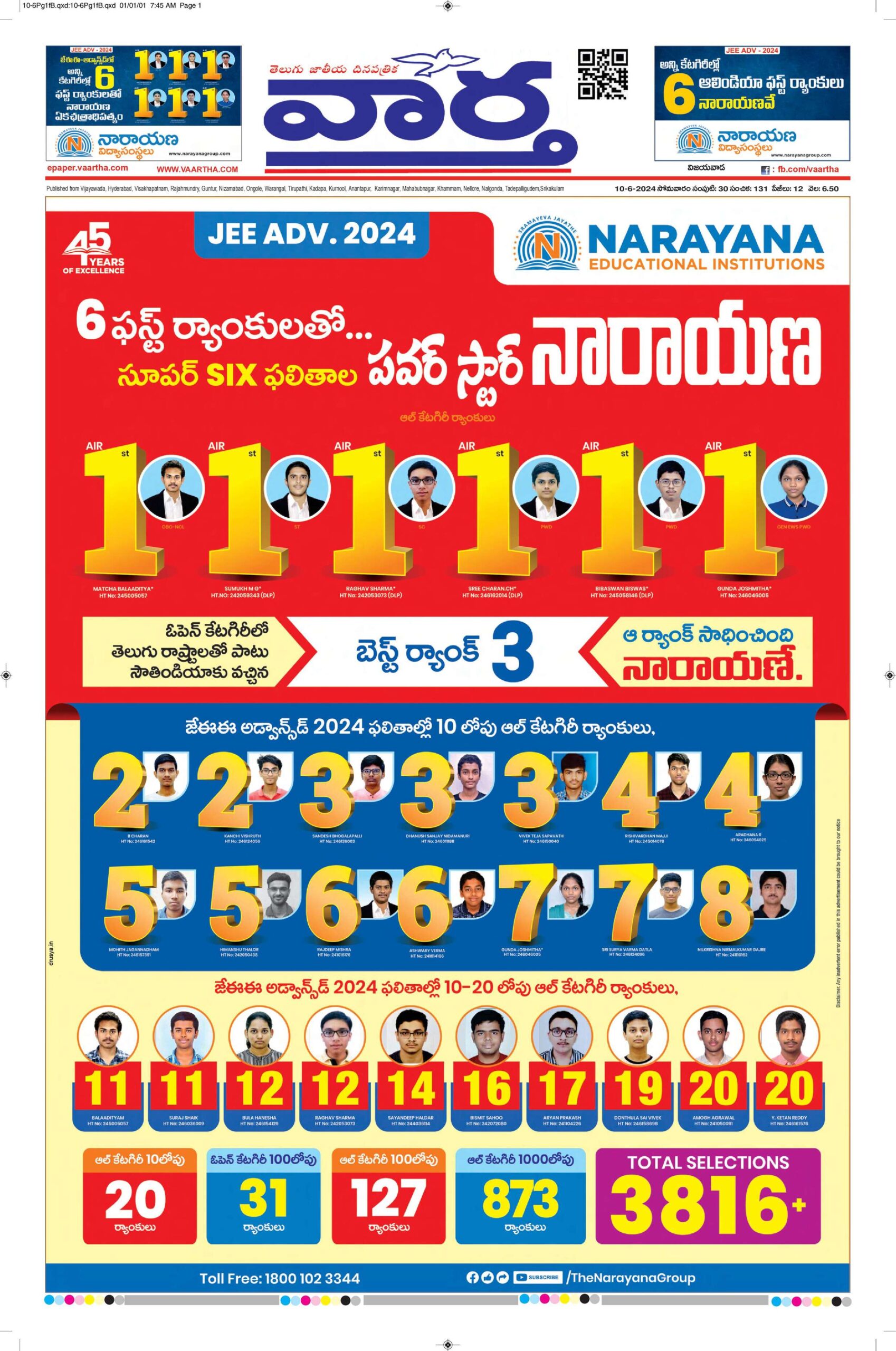 Vijayawada Main - 10 Jun 2024