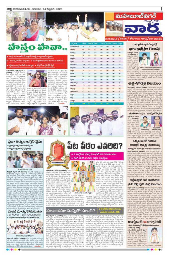 Mahaboobnagar Tab - 14 Feb 2026