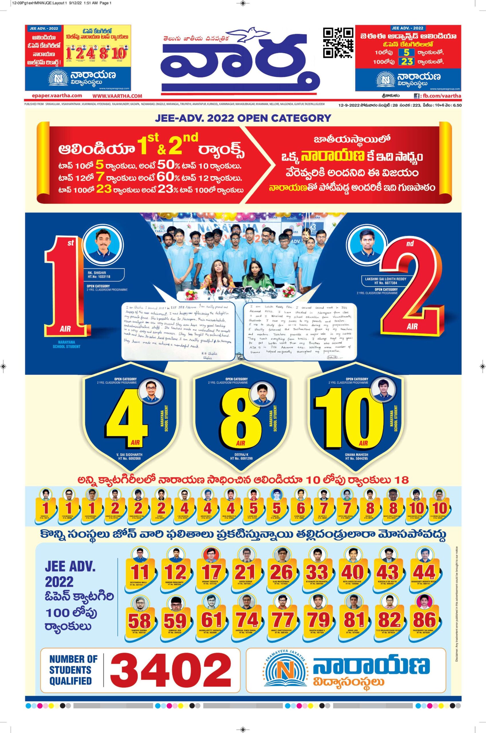 Srikakulam Main - 12 Sep 2022