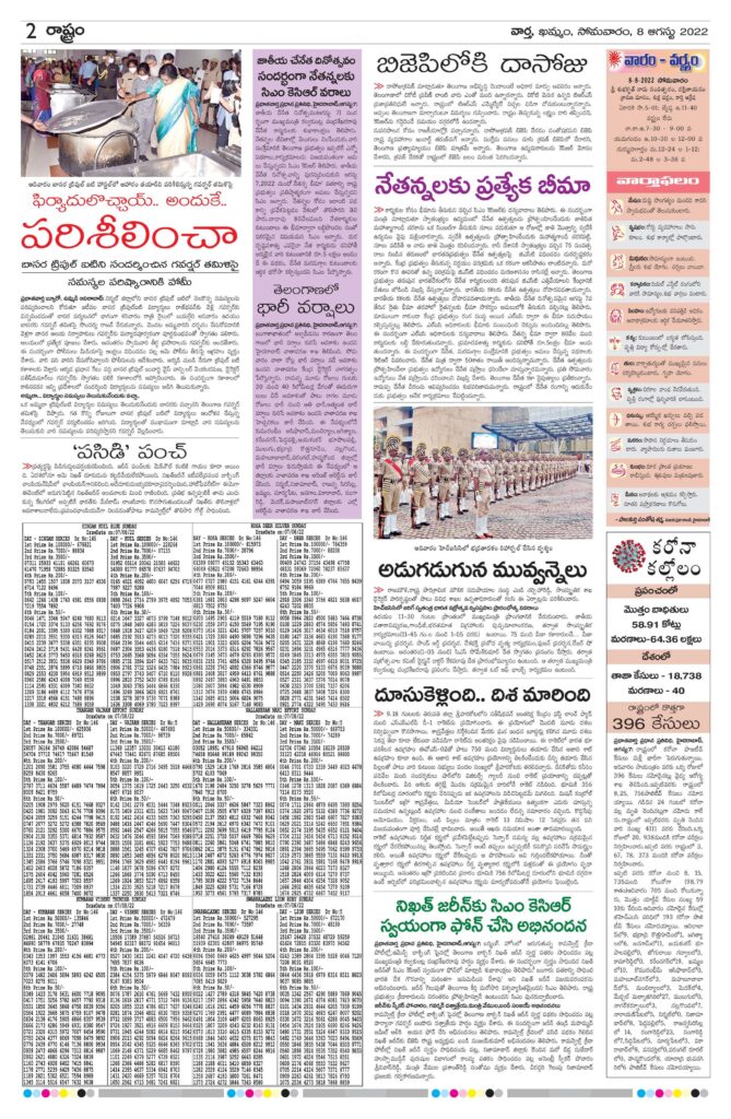 Telangana Main - 08 Aug 2022