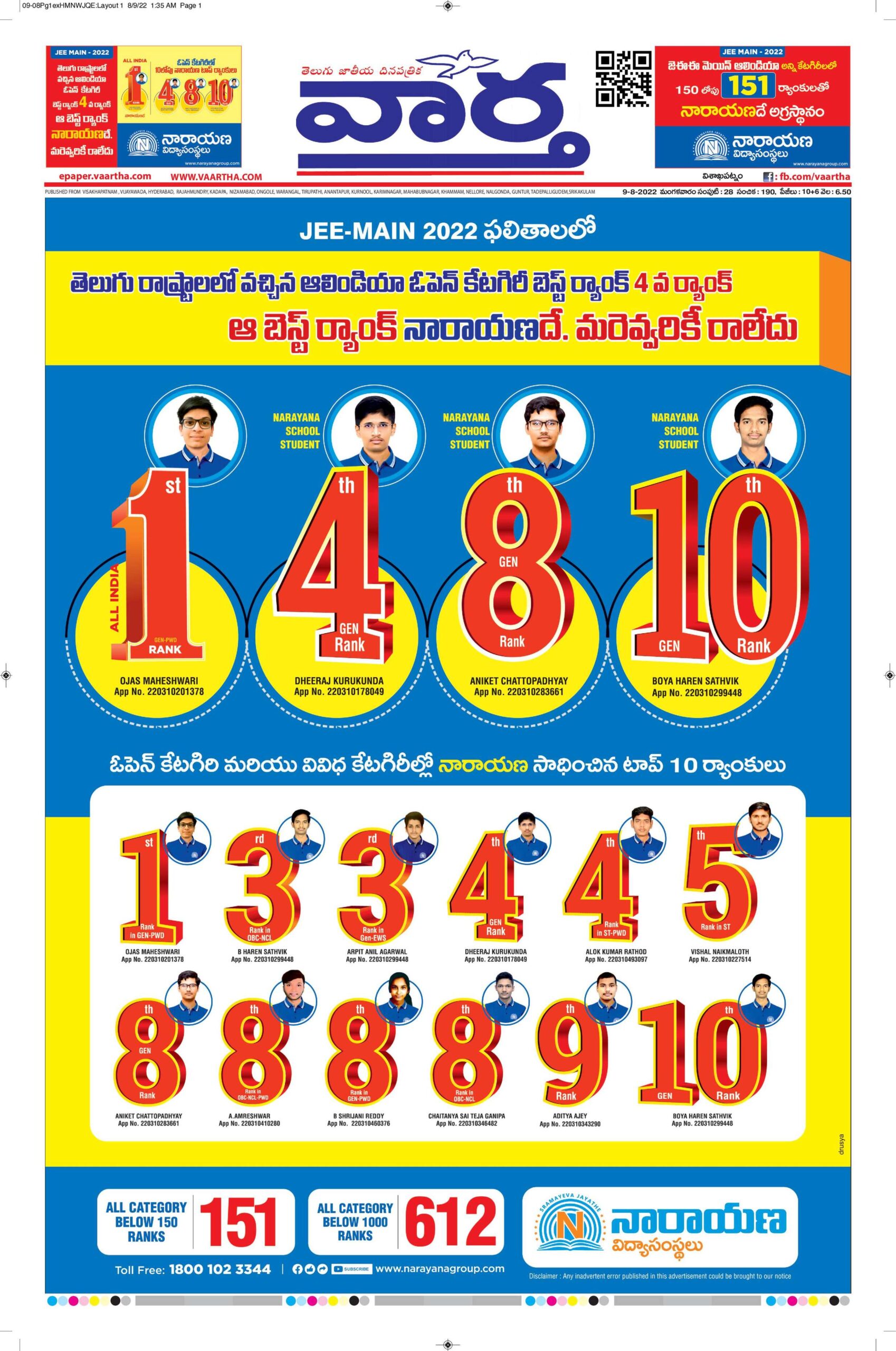 Vishakapatnam Main - 09 Aug 2022