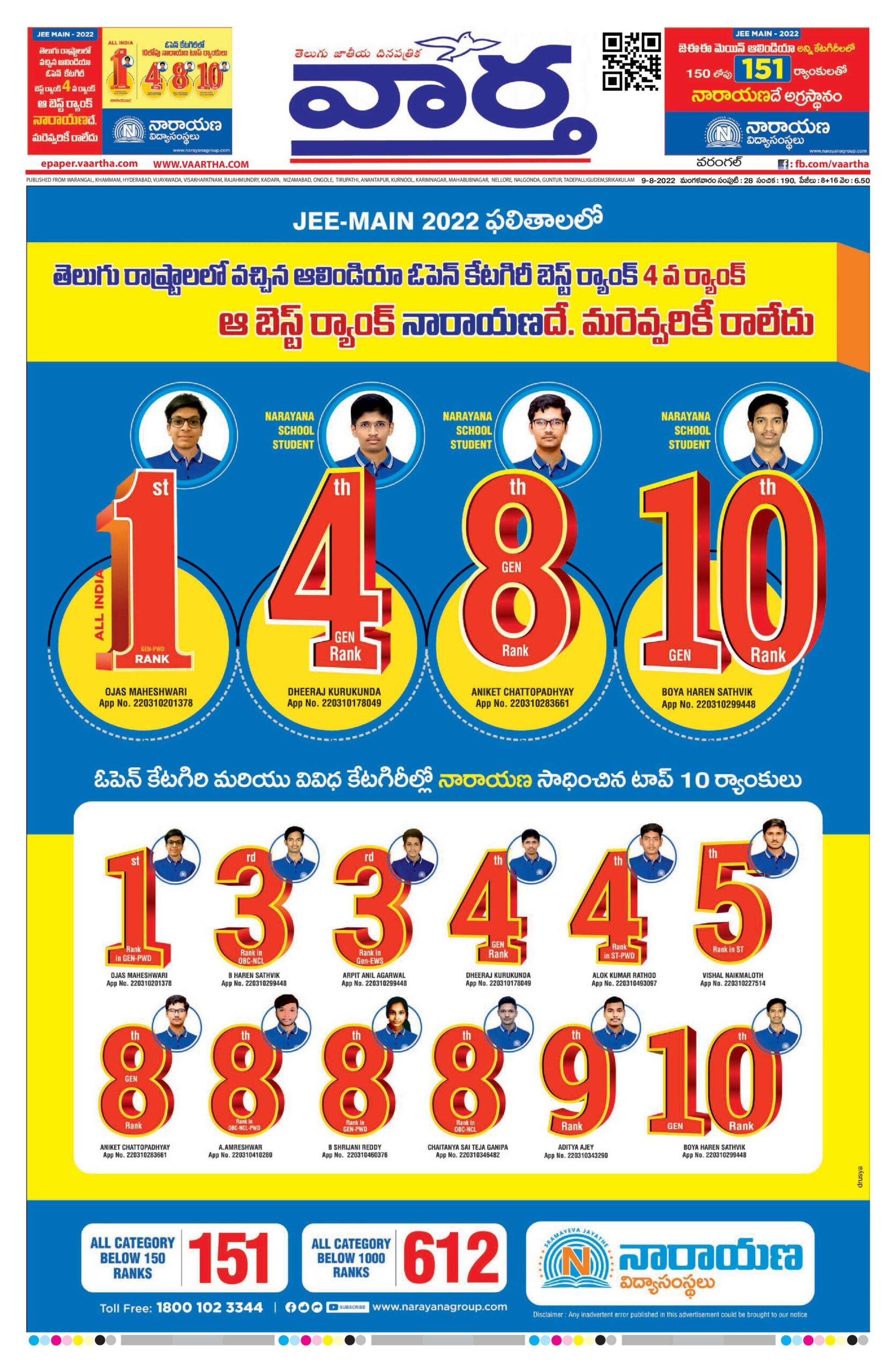 Warangal Main - 09 Aug 2022