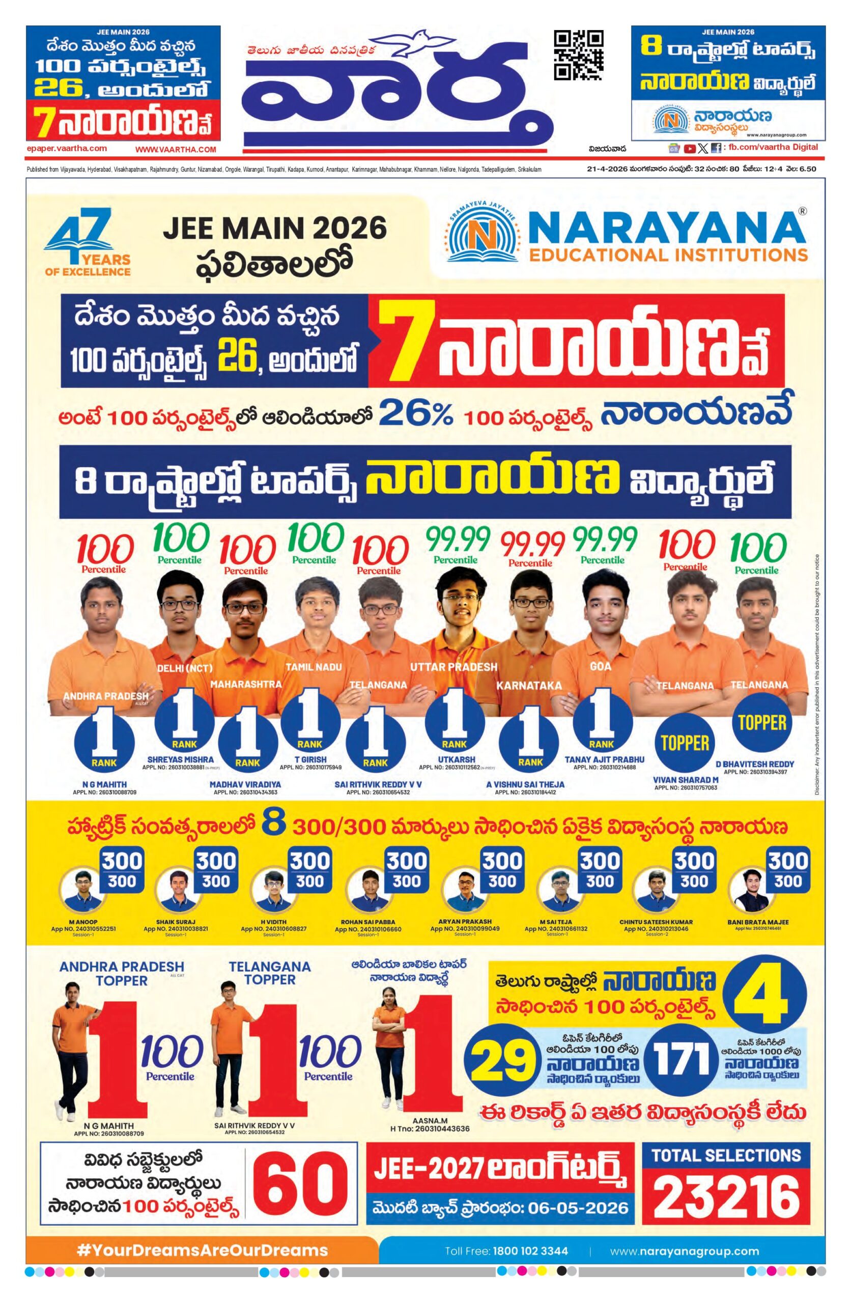 Vijayawada Main - 21 Apr 2026