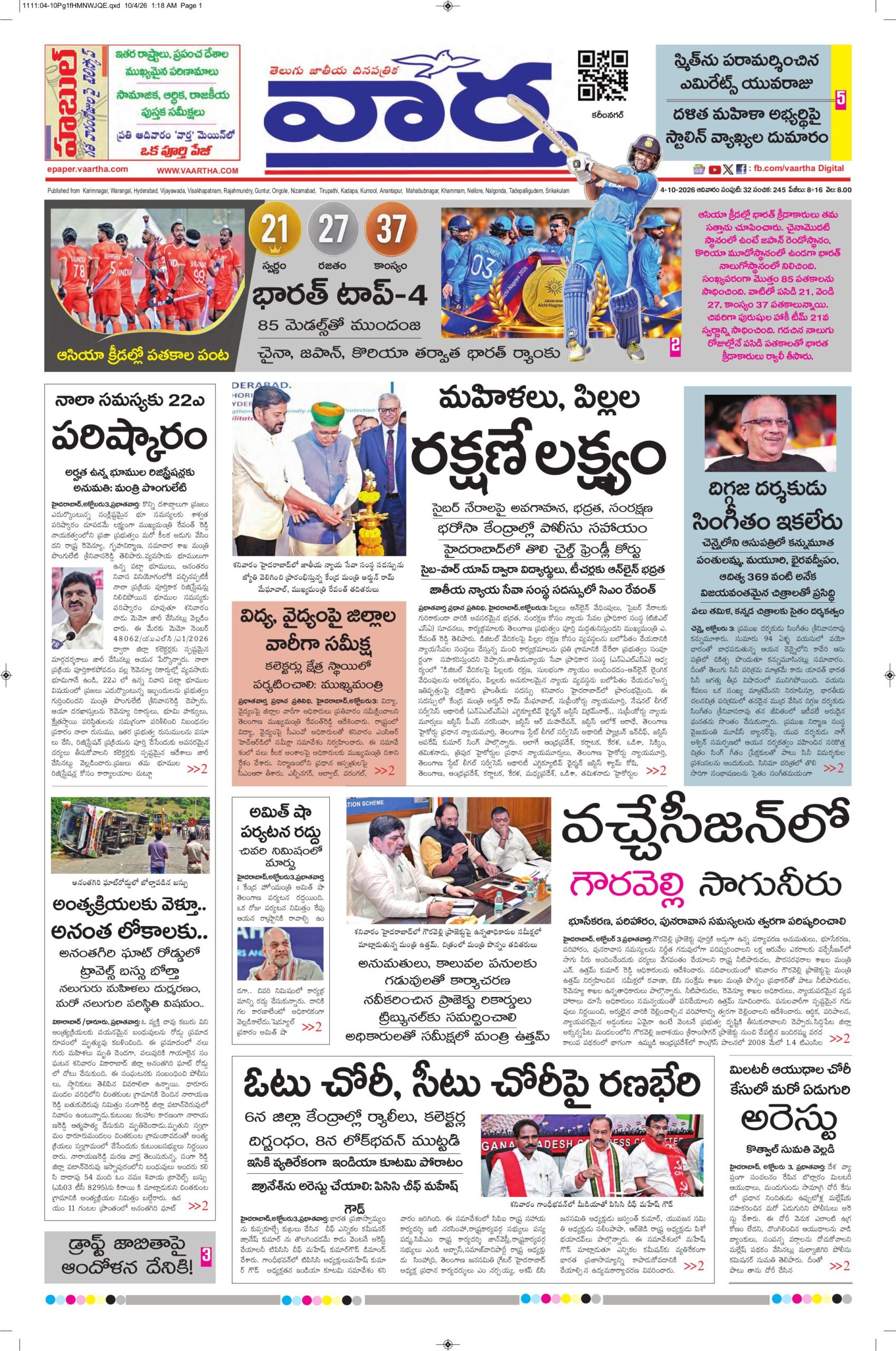 Karimnagar Main - 04 Oct 2026